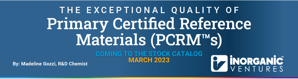 PCRMs Primary Certified Reference Materials