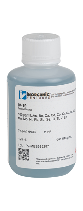 100 ppm 19 Element ICP Calibration/Quality Control Standard