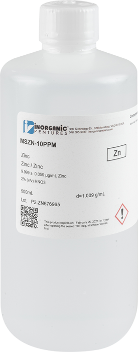 10ug/mL ZINC 500mL